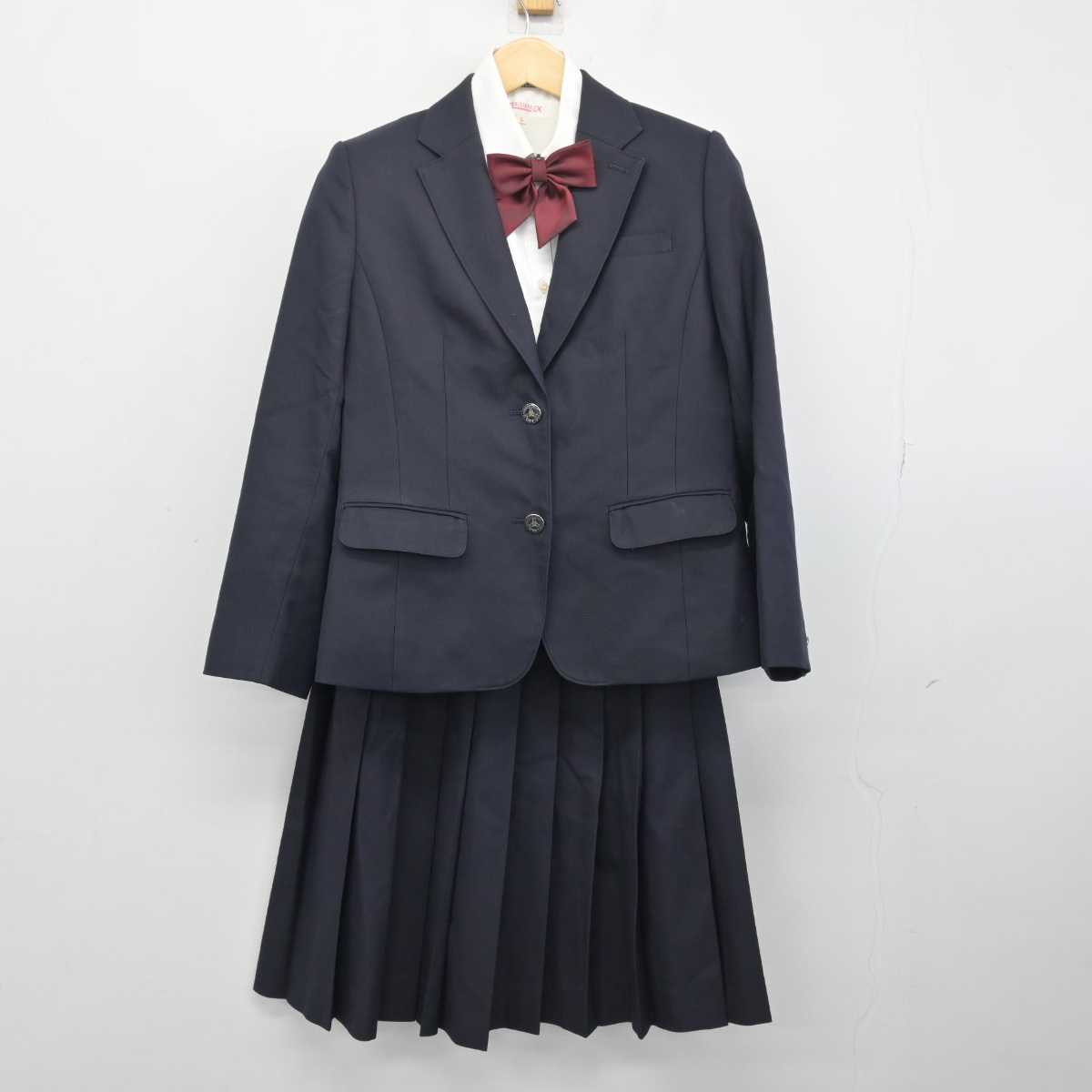 【中古】福岡県 小郡高等学校 女子制服 4点 (ブレザー・シャツ・スカート) sf048322