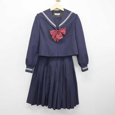 【中古】静岡県 清水第七中学校 女子制服 3点 (セーラー服・スカート) sf048329