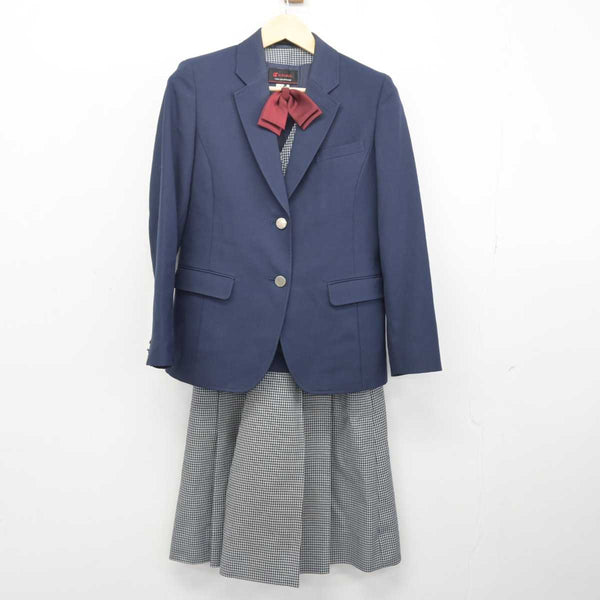 中古】北海道 札幌市立厚別中学校 女子制服 4点 (ブレザー