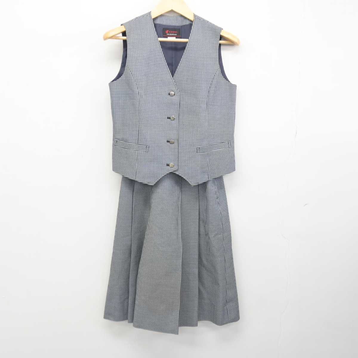 【中古】北海道 札幌市立厚別中学校 女子制服 4点 (ブレザー・ベスト・スカート) sf048331