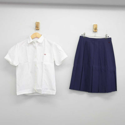 【中古】愛知県 日進西高等学校 女子制服 2点 (シャツ・スカート) sf048333