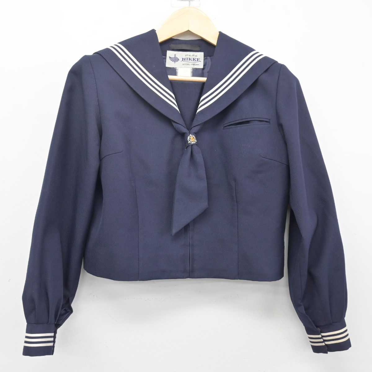 【中古】千葉県 鎌ケ谷市立第五中学校 女子制服 3点 (セーラー服・ジャンパースカート) sf048338