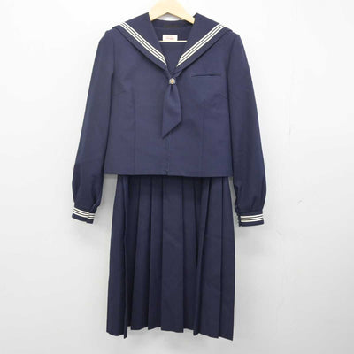 【中古】千葉県 鎌ケ谷市立第五中学校 女子制服 3点 (セーラー服・ジャンパースカート) sf048339