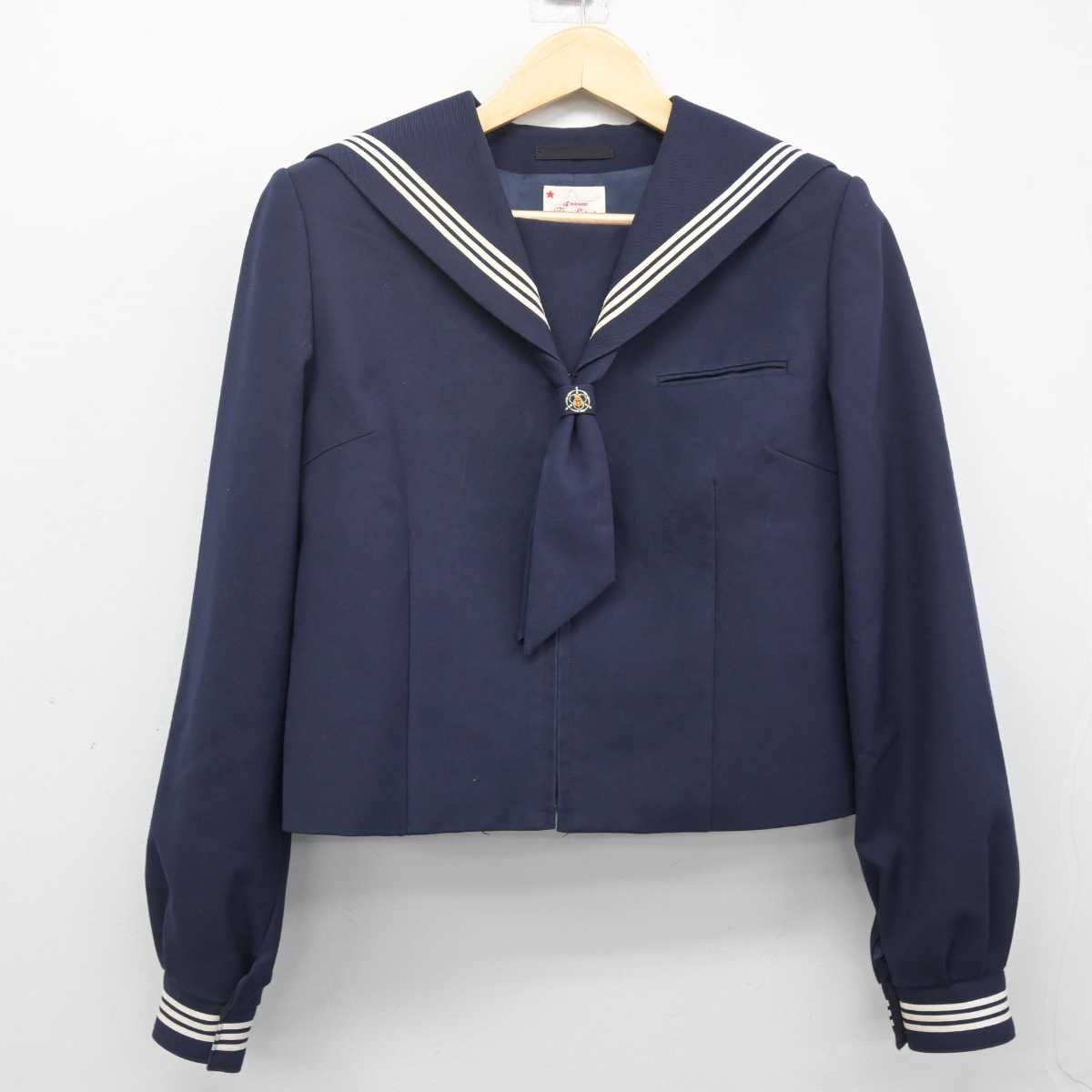 【中古】千葉県 鎌ケ谷市立第五中学校 女子制服 3点 (セーラー服・ジャンパースカート) sf048339