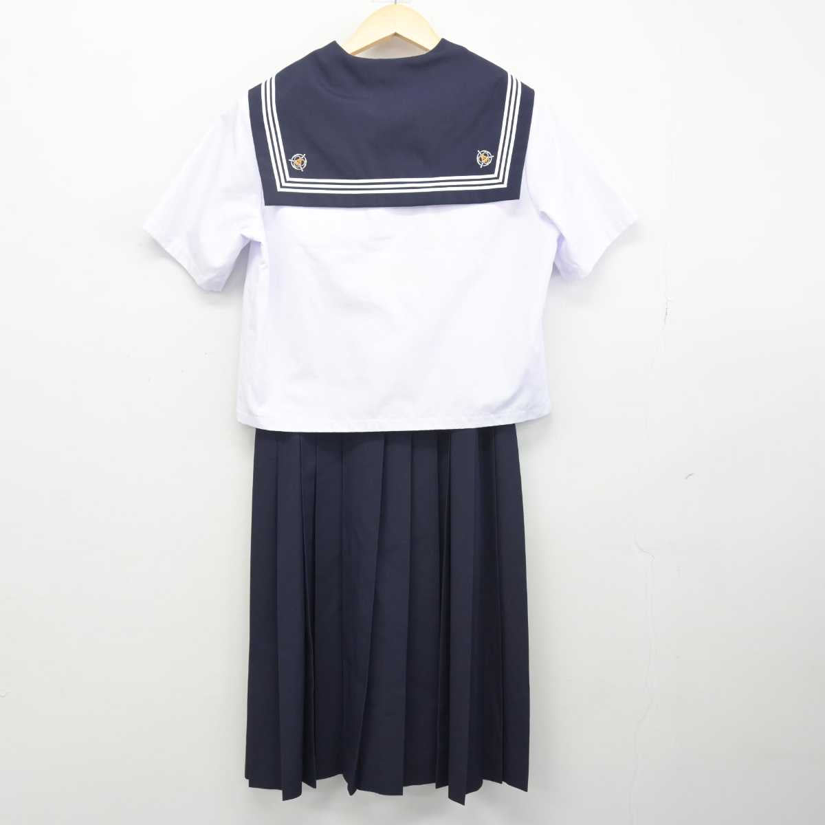 【中古】千葉県 鎌ケ谷市立第五中学校 女子制服 3点 (セーラー服・スカート) sf048340