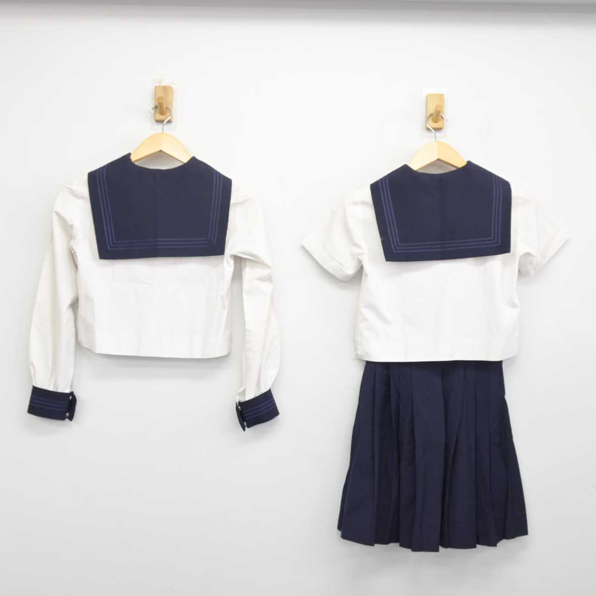 【中古】東京都 東京学芸大学附属高等学校 女子制服 3点 (セーラー服・セーラー服・スカート) sf048345