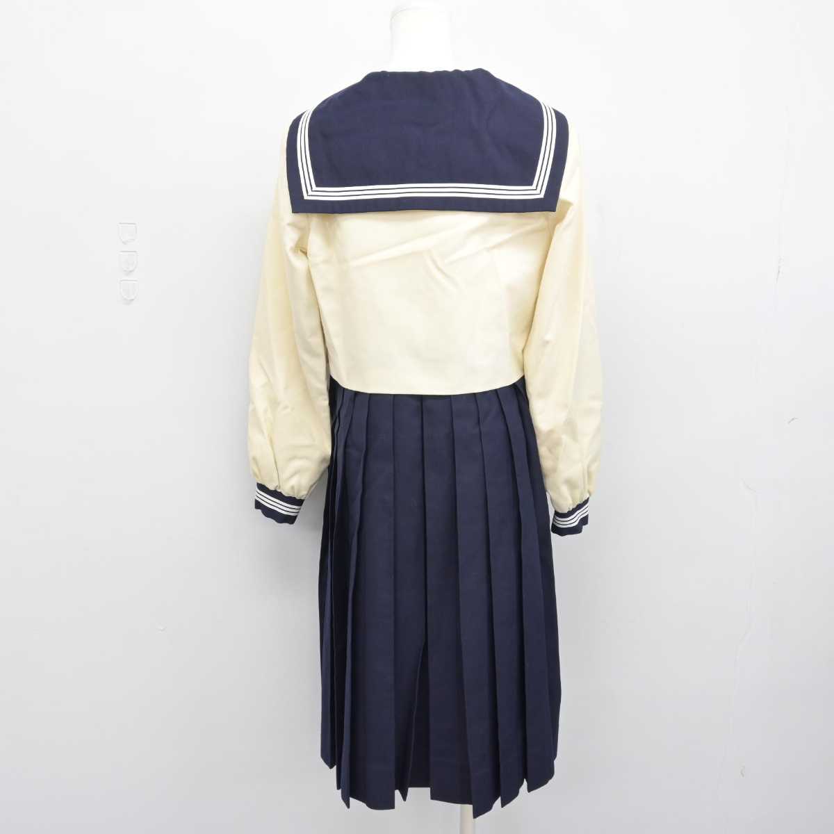 【中古】福岡県 博多女子高等学校 女子制服 3点 (セーラー服・ジャンパースカート) sf048361