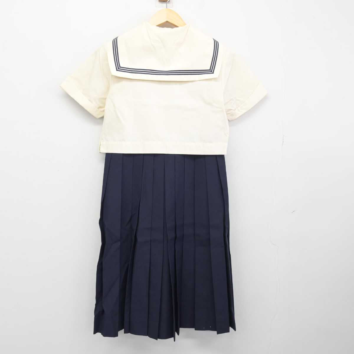 【中古】福岡県 博多女子高等学校 女子制服 3点 (セーラー服・ジャンパースカート) sf048362