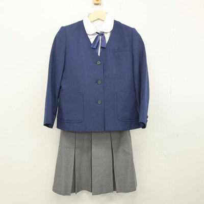 【中古】奈良県 都跡中学校 女子制服 5点 (ブレザー・ベスト・シャツ・スカート) sf048366