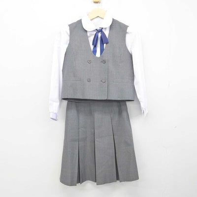 【中古】奈良県 都跡中学校 女子制服 5点 (ブレザー・ベスト・シャツ・スカート) sf048366