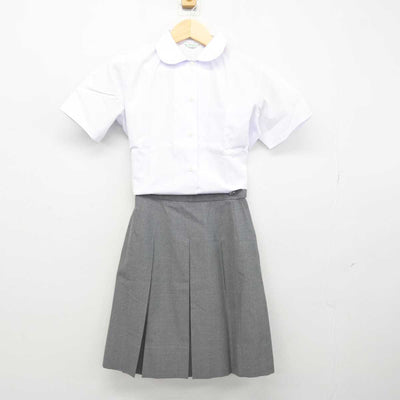 【中古】奈良県 都跡中学校 女子制服 2点 (シャツ・スカート) sf048368