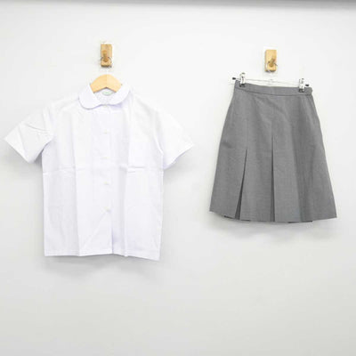 【中古】奈良県 都跡中学校 女子制服 2点 (シャツ・スカート) sf048368