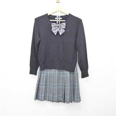 【中古】神奈川県 鵠沼高等学校 女子制服 3点 (ニット・スカート) sf048376