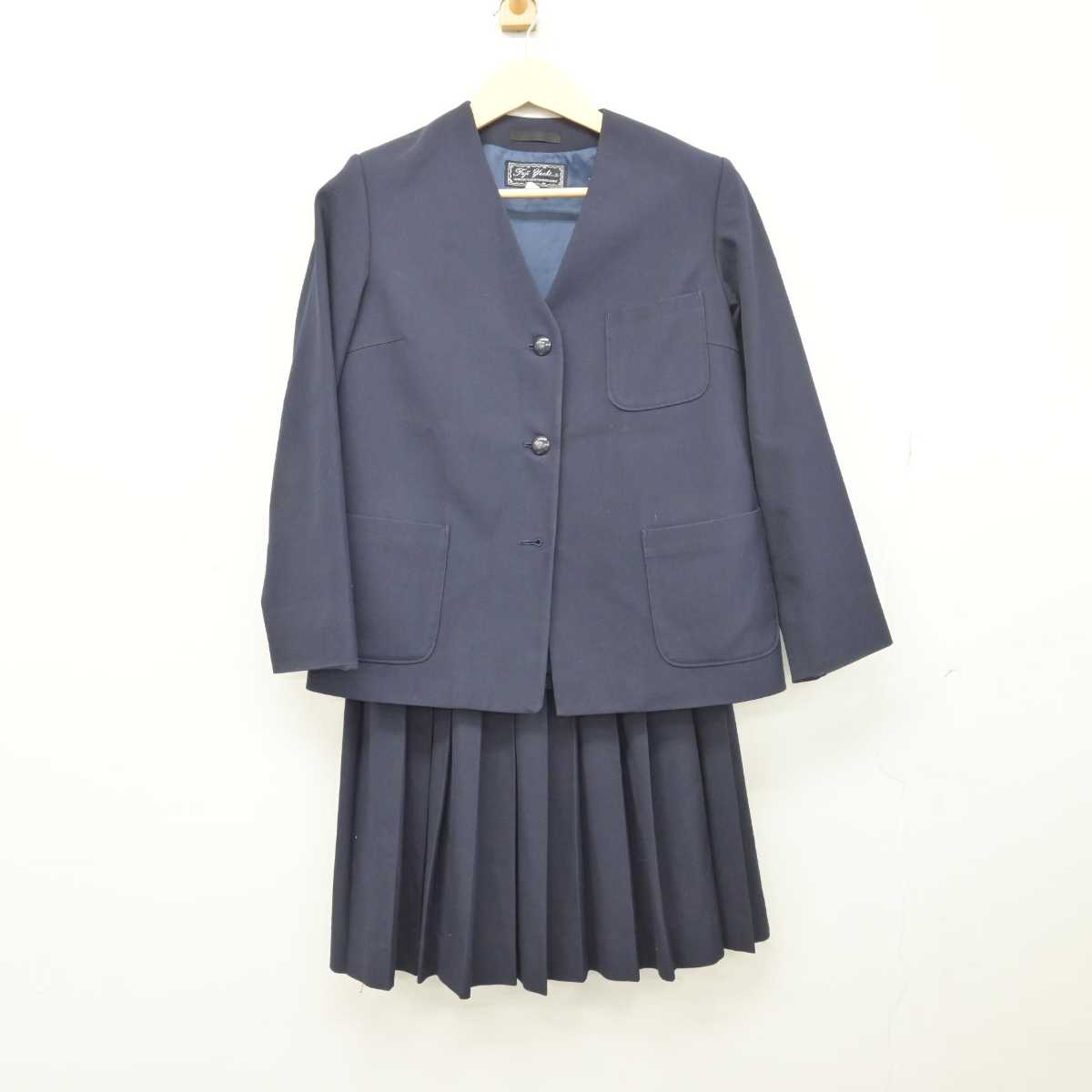 【中古】茨城県 下根中学校 女子制服 3点 (ブレザー・ベスト・スカート) sf048379