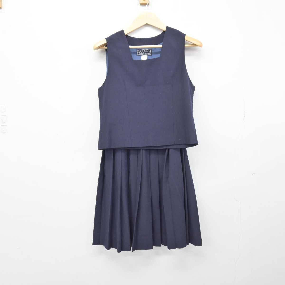 【中古】茨城県 下根中学校 女子制服 2点 (ベスト・スカート) sf048380