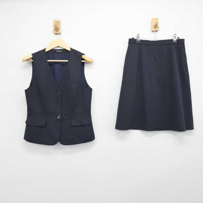 【中古】 事務服 女子制服 2点 (ベスト・スカート) sf048393