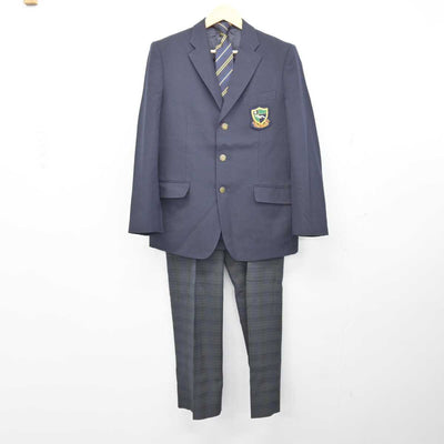 【中古】神奈川県 東海大学付属相模高等学校 男子制服 3点 (ブレザー・ズボン) sf048398