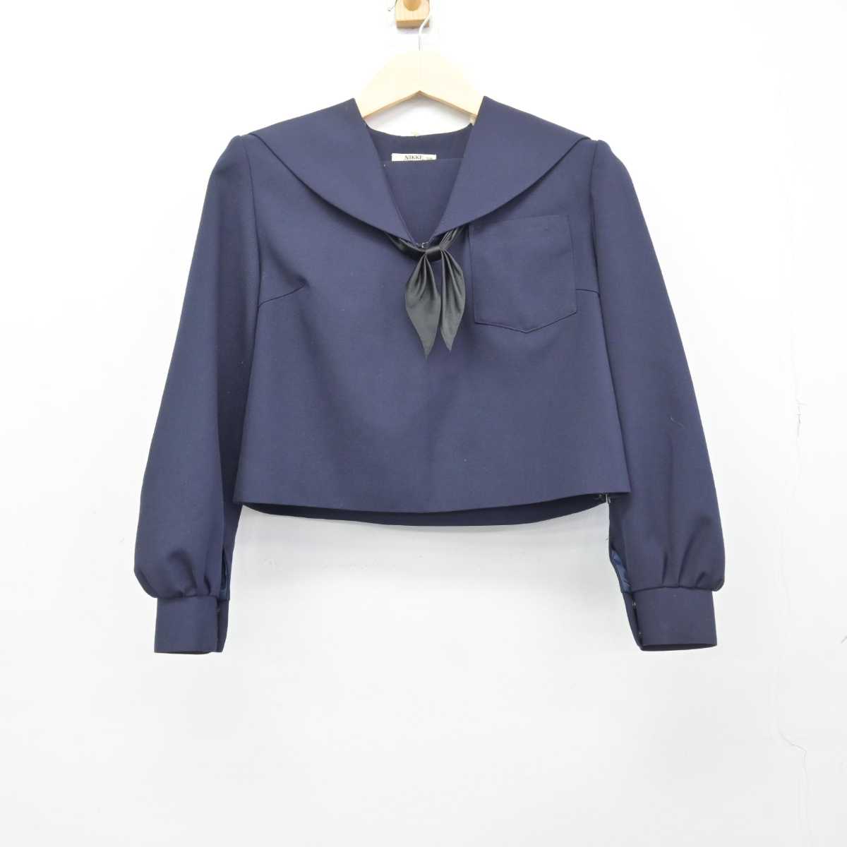 【中古】岐阜県 穂積中学校 女子制服 3点 (セーラー服・スカート) sf048399