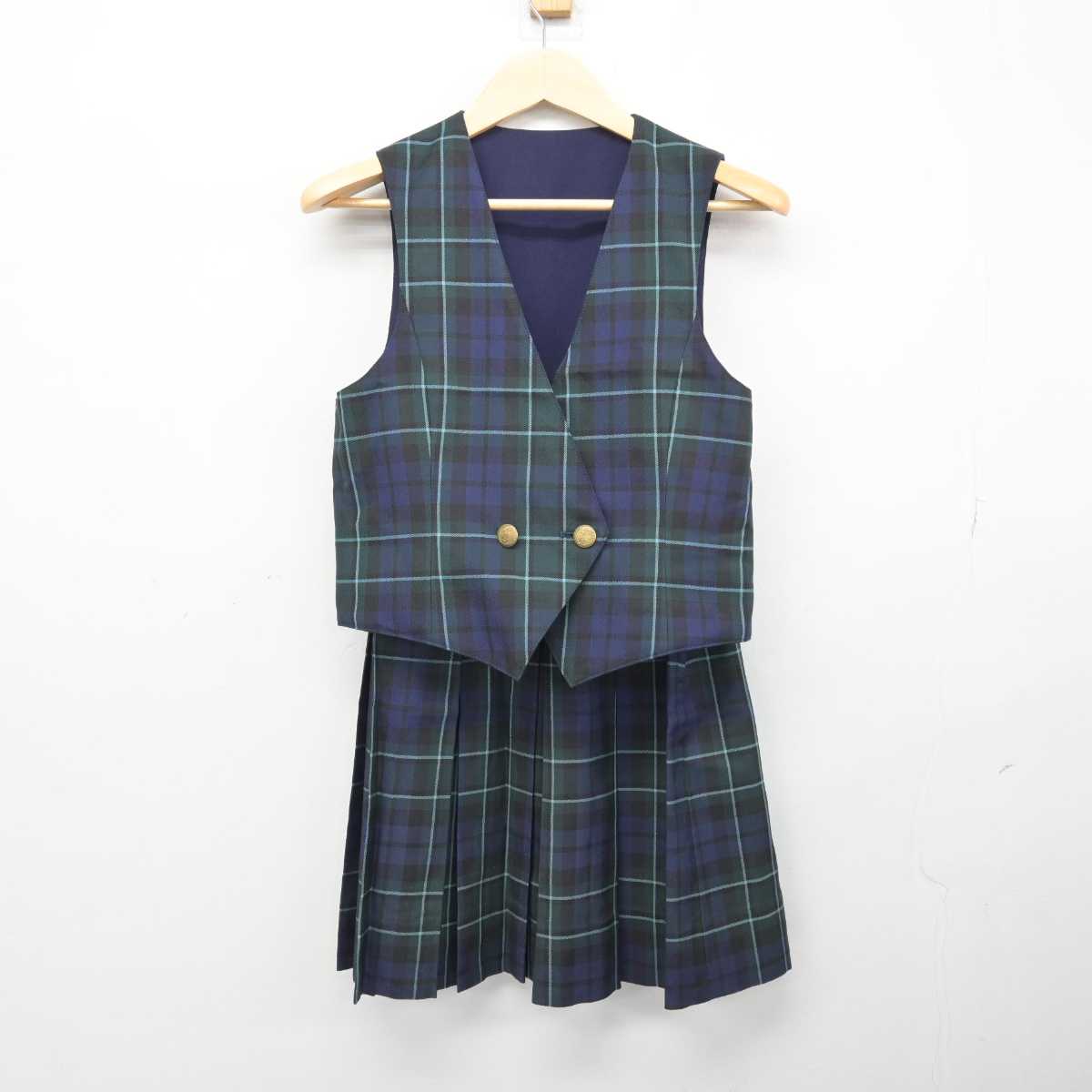 【中古】埼玉県 山村国際高等学校/旧制服 女子制服 4点 (ブレザー・ベスト・スカート) sf048425