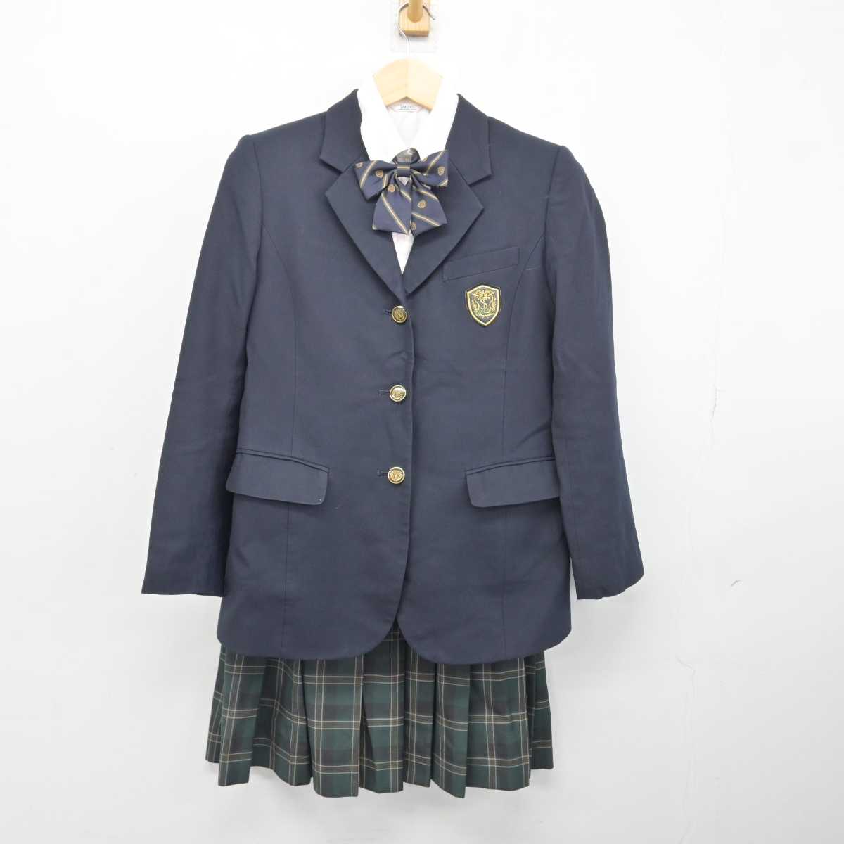 【中古】千葉県 東金商業高等学校 女子制服 4点 (ブレザー・シャツ・スカート) sf048428