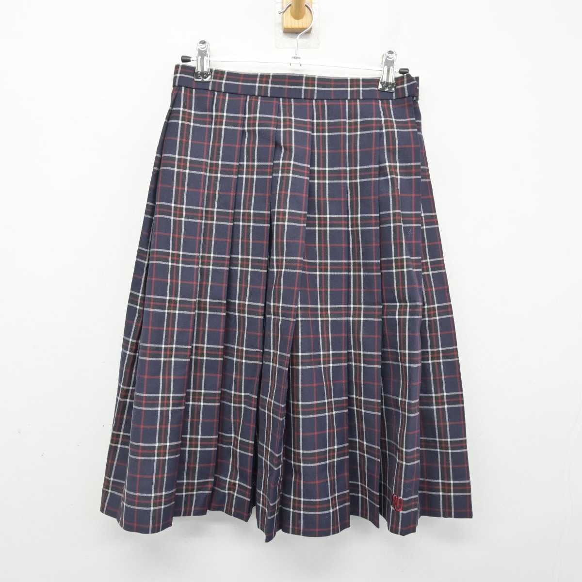 【中古】岐阜県 大垣日本大学高等学校 女子制服 2点 (シャツ・スカート) sf048439