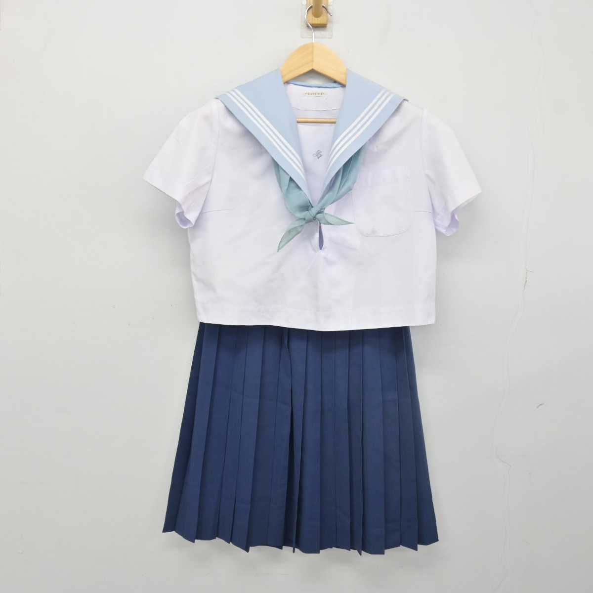 【中古】愛知県 愛知淑徳中学校高等学校 女子制服 3点 (セーラー服・スカート) sf048443