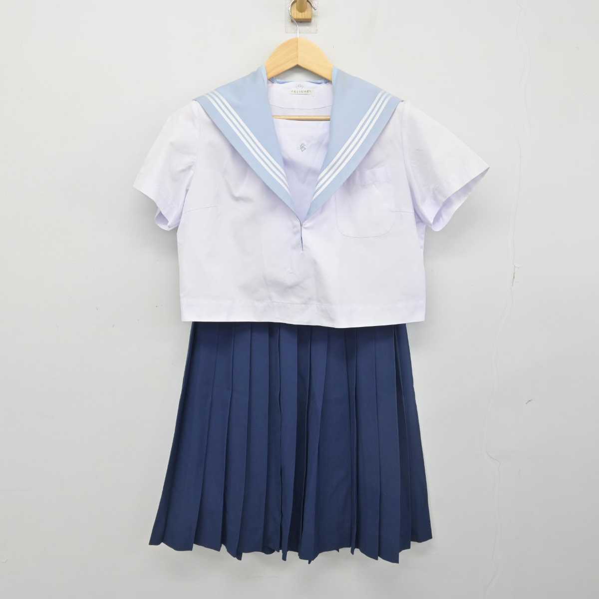 【中古】愛知県 愛知淑徳中学校高等学校 女子制服 2点 (セーラー服・スカート) sf048444