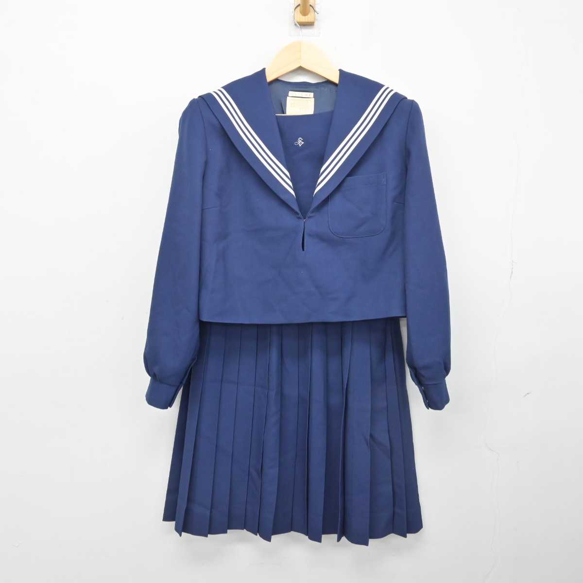 【中古】愛知県 愛知淑徳中学校高等学校 女子制服 2点 (セーラー服・スカート) sf048446