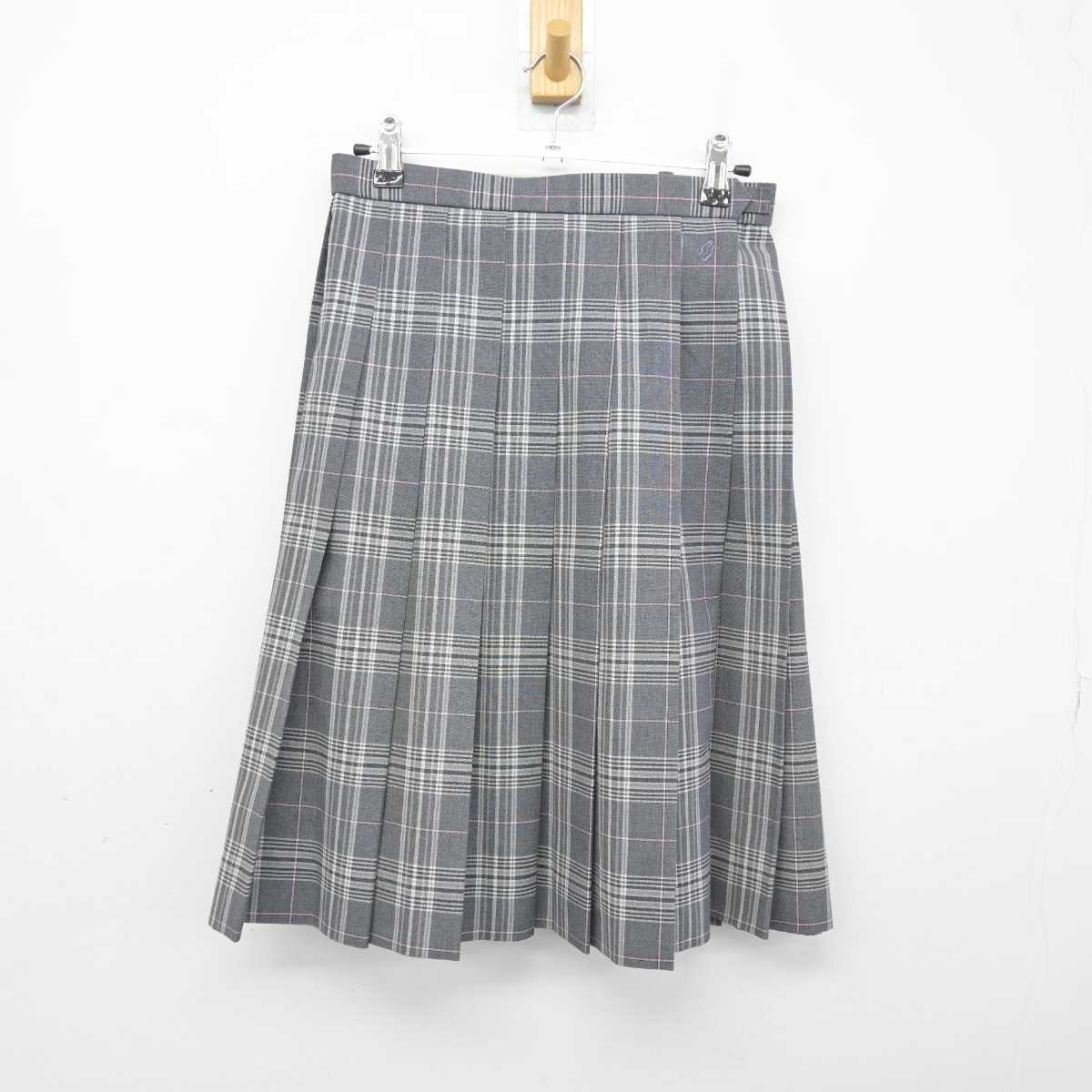 【中古】北海道 札幌創成高等学校 女子制服 2点 (ニットベスト・スカート) sf048450