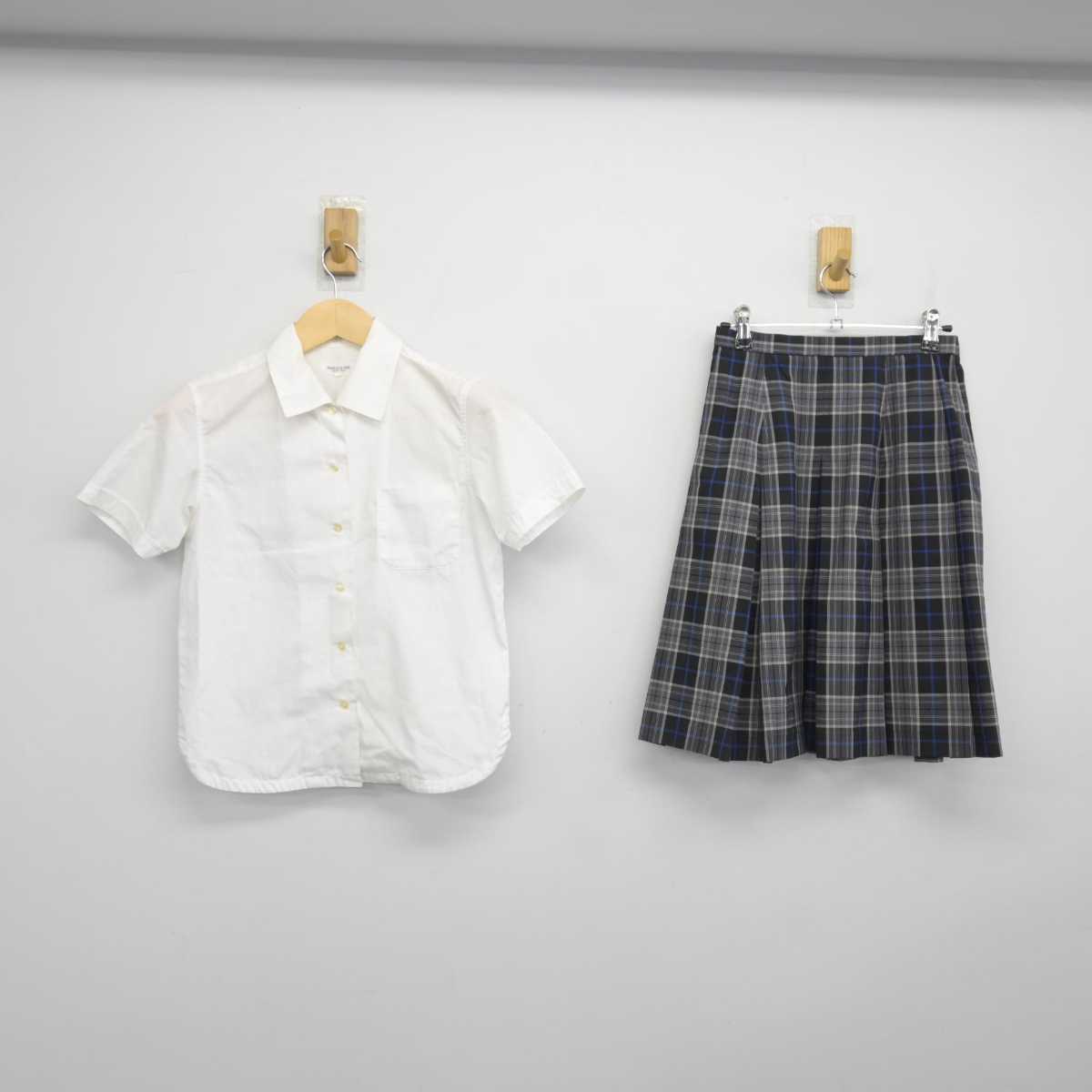 【中古】京都府 龍谷大学付属平安中学校高等学校 女子制服 2点 (シャツ・スカート) sf048457