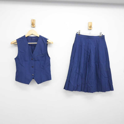 【中古】千葉県 船橋芝山高等学校 女子制服 2点 (ベスト・スカート) sf048459