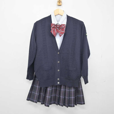 【中古】愛知県 安城生活福祉高等専修学校 女子制服 5点 (ブレザー・ニット・シャツ・スカート) sf048469