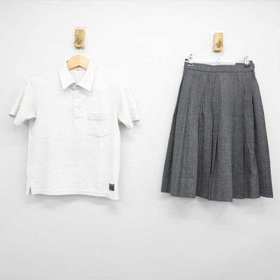 【中古】福岡県 北九州市内中学校標準服 女子制服 2点 (シャツ・スカート) sf048479