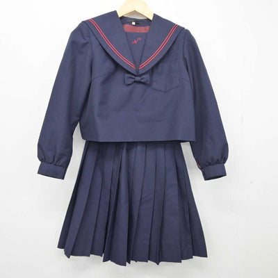 【中古】長崎県 長与中学校 女子制服 2点 (セーラー服・スカート) sf048483