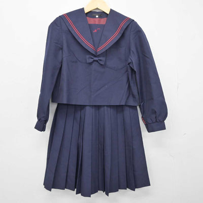 【中古】長崎県 長与中学校 女子制服 2点 (セーラー服・スカート) sf048484