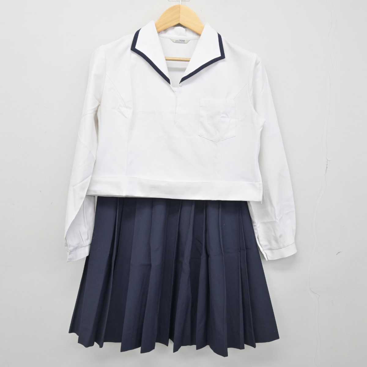 【中古】愛知県 豊橋東高等学校 女子制服 3点 (セーラー服・スカート) sf048490