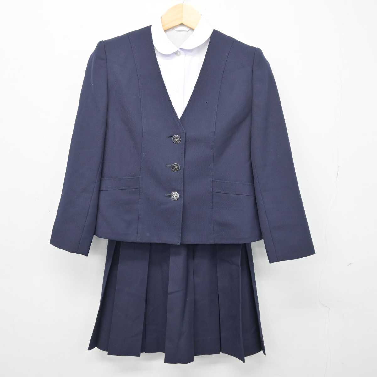 【中古】愛知県 名古屋南高等学校 女子制服 3点 (ブレザー・シャツ・スカート) sf048502