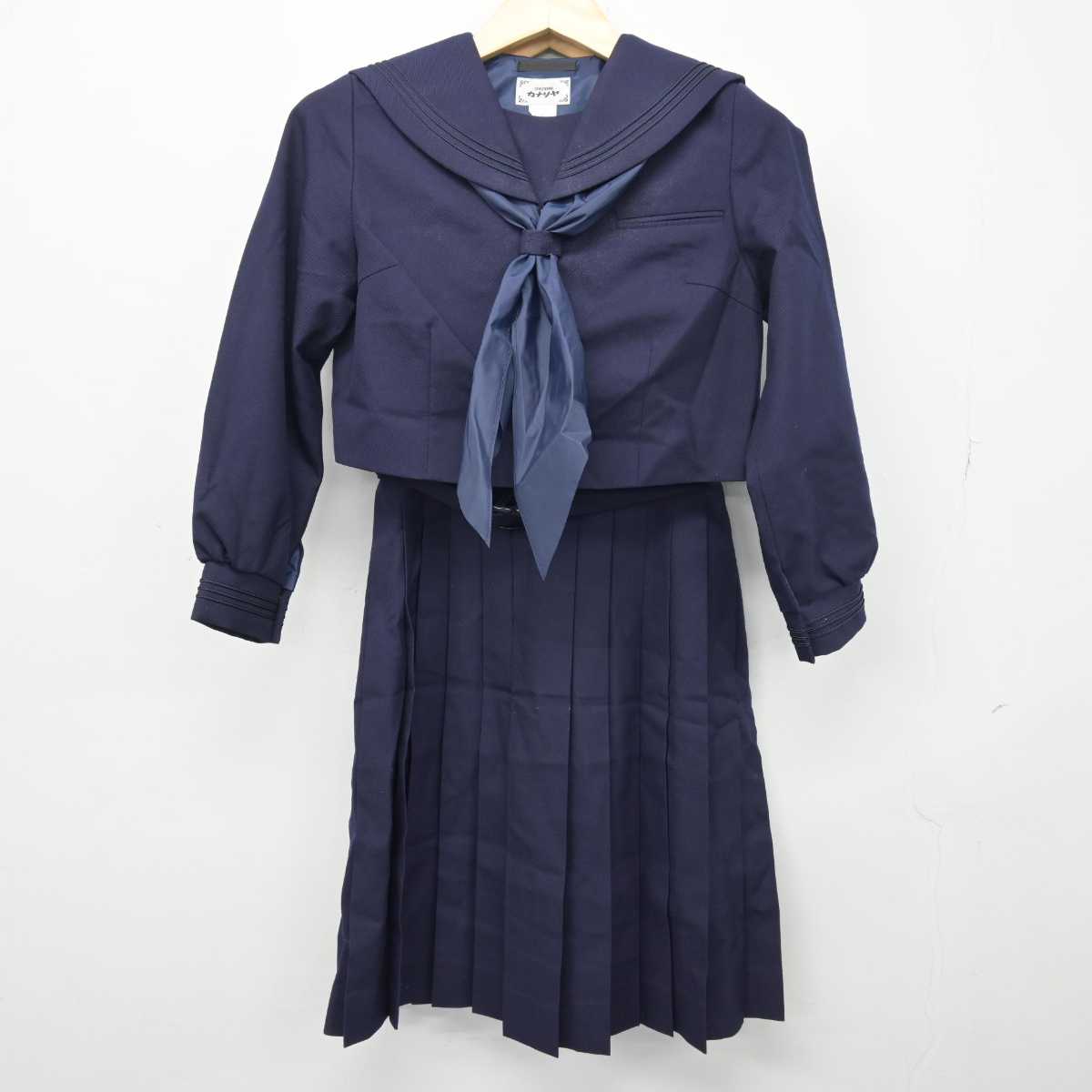 中古】神奈川県 寒川中学校 女子制服 3点 (セーラー服・ジャンパースカート) sf048507 | 中古制服通販パレイド