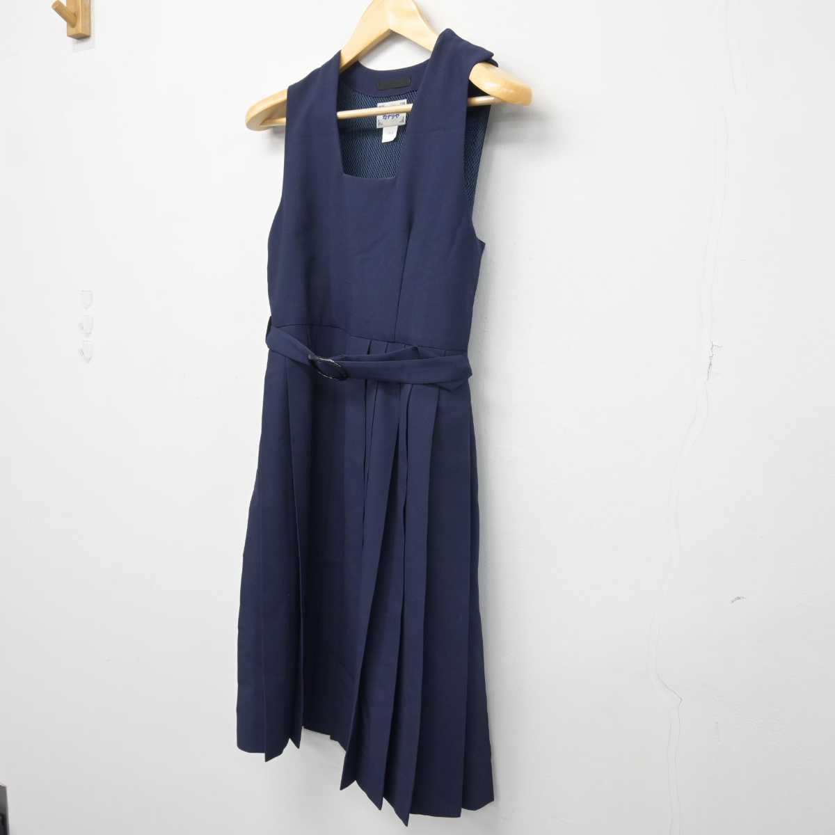 【中古】神奈川県 寒川中学校 女子制服 1点 (ジャンパースカート) sf048508