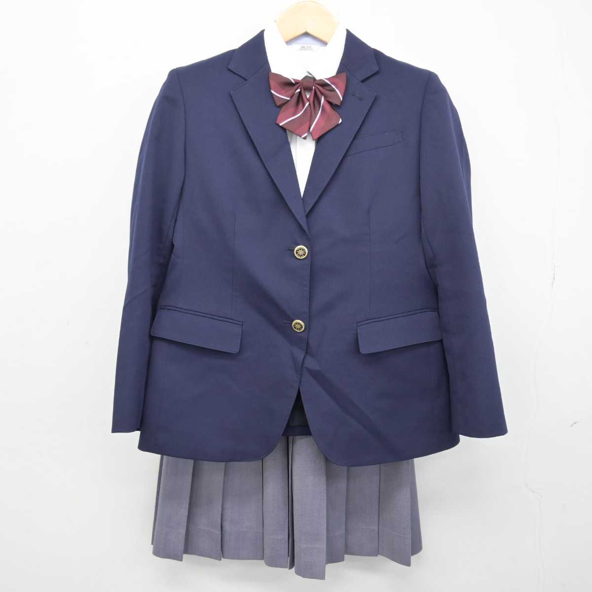 【中古】三重県 四日市高等学校 女子制服 4点 (ブレザー・シャツ・スカート) sf048520