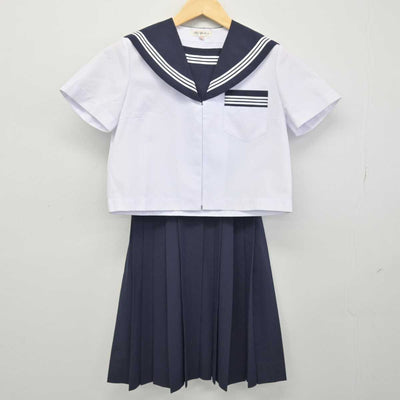 【中古】静岡県 福田中学校 女子制服 3点 (セーラー服・セーラー服・スカート) sf048532