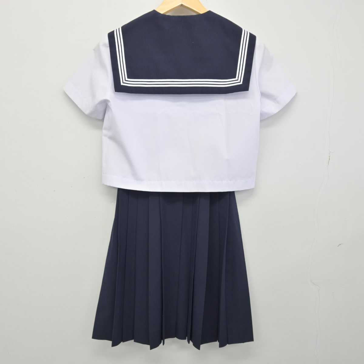 【中古】静岡県 福田中学校 女子制服 3点 (セーラー服・セーラー服・スカート) sf048532