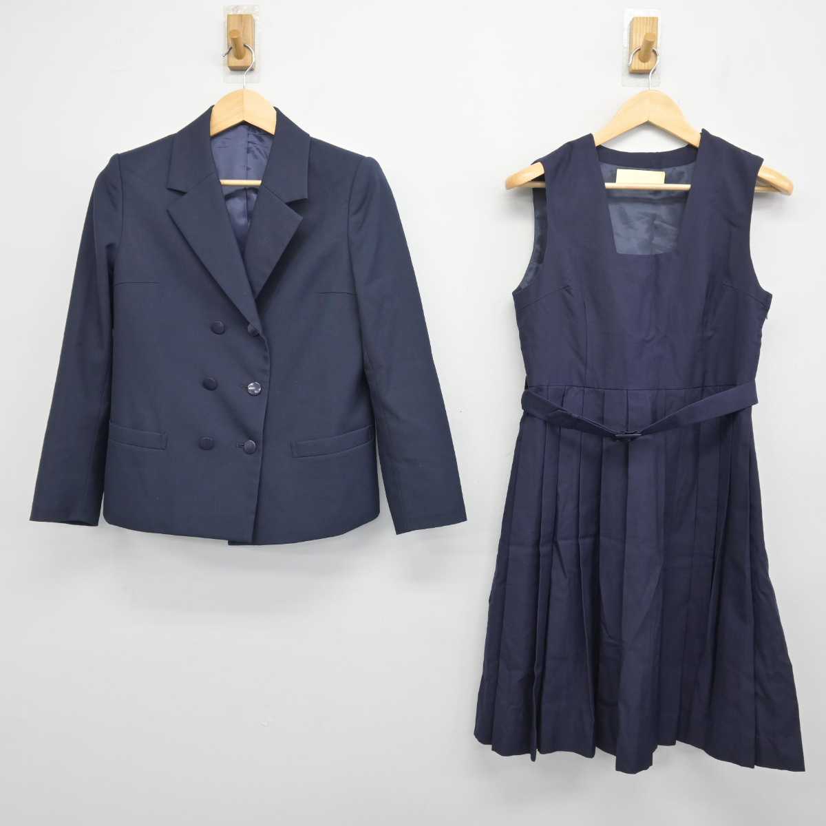 【中古】茨城県 水戸第二高等学校 女子制服 2点 (ブレザー・ジャンパースカート) sf048534