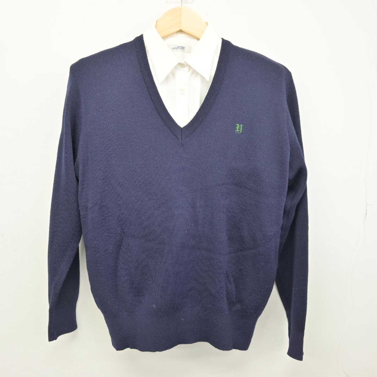 【中古】広島県 吉田高等学校 女子制服 2点 (ニット・シャツ) sf048537