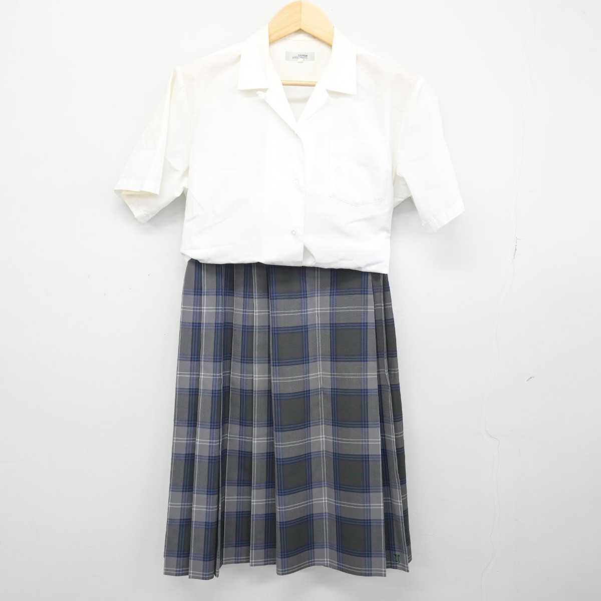 【中古】広島県 吉田高等学校 女子制服 2点 (シャツ・スカート) sf048538