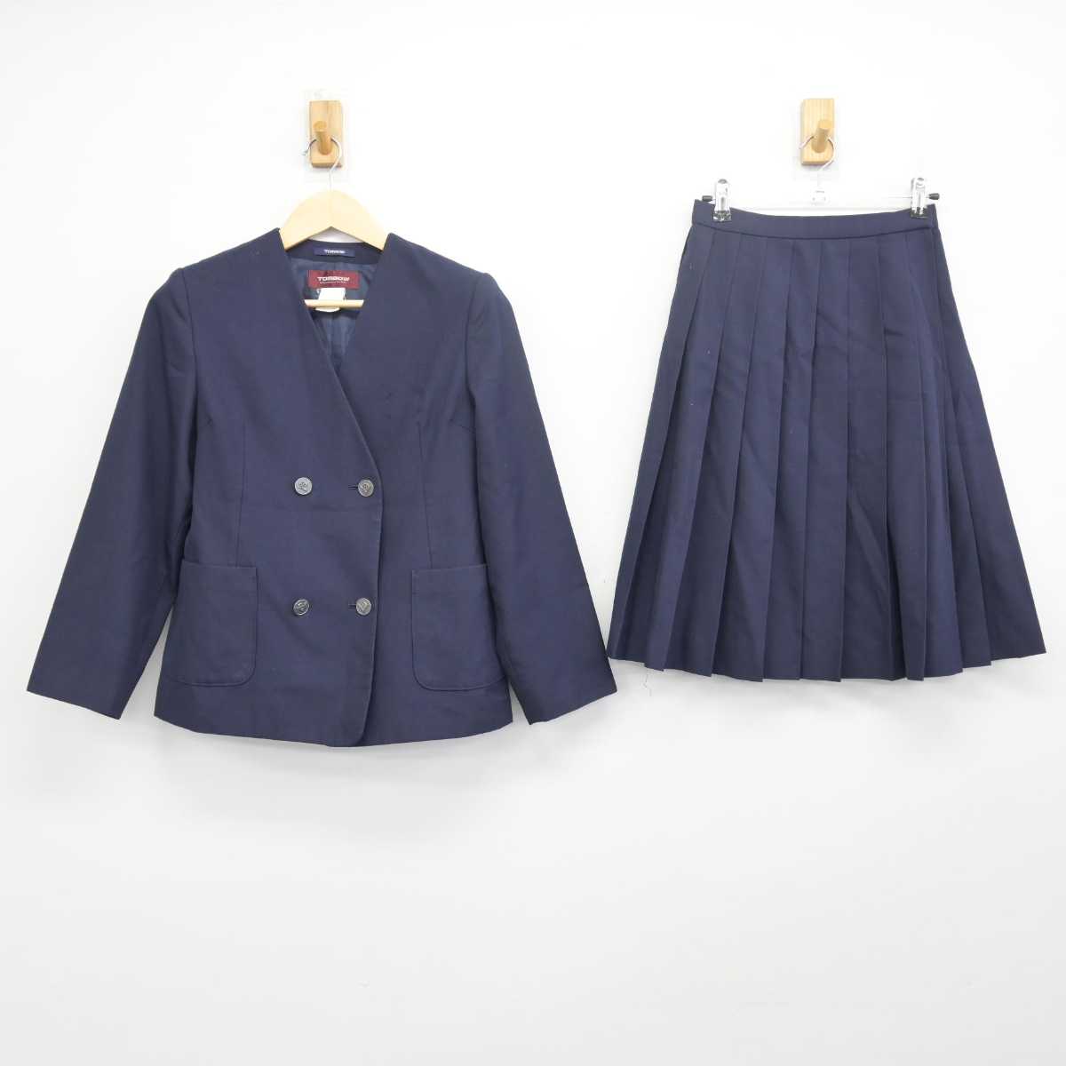 【中古】新潟県 長岡市立西中学校 女子制服 3点 (ブレザー・スカート・スカート) sf048567