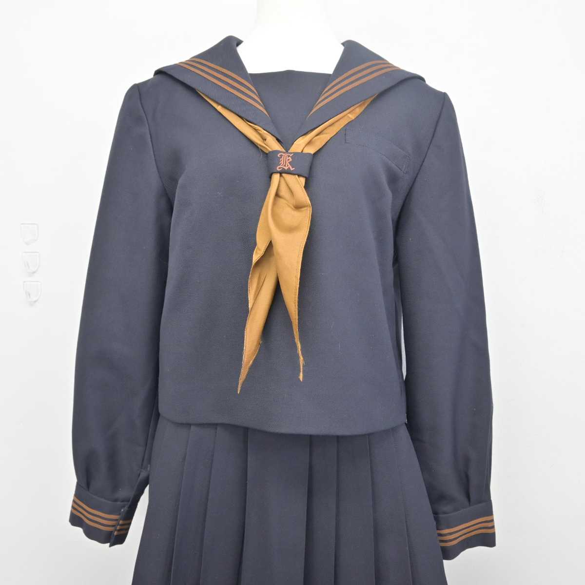 【中古】東京都 関東国際高等学校 女子制服 3点 (セーラー服・スカート) sf048580