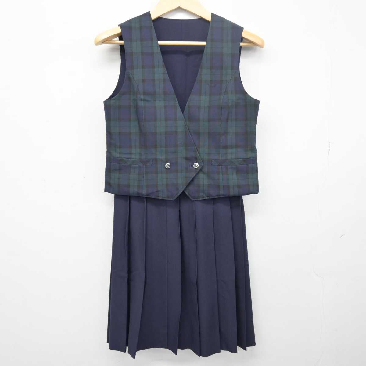 【中古】埼玉県 伊奈町立南中学校 女子制服 2点 (ベスト・スカート) sf048586