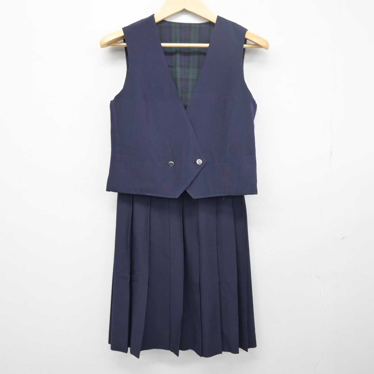 【中古】埼玉県 伊奈町立南中学校 女子制服 2点 (ベスト・スカート) sf048586