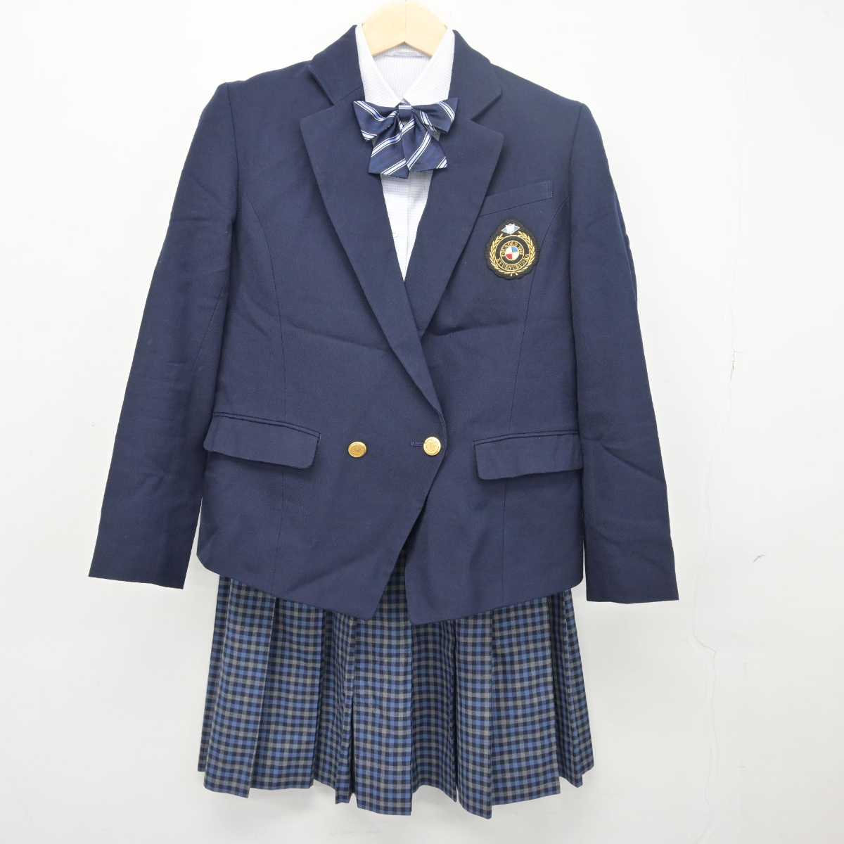 【中古】長崎県 九州文化学園高等学校 女子制服 4点 (ブレザー・シャツ・スカート) sf048591